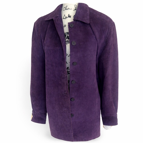 Coldwater Creek Jackets & Blazers - NWT- PURPLE SUEDE JACKET BEAUTIFUL. SIZE MEDIUM